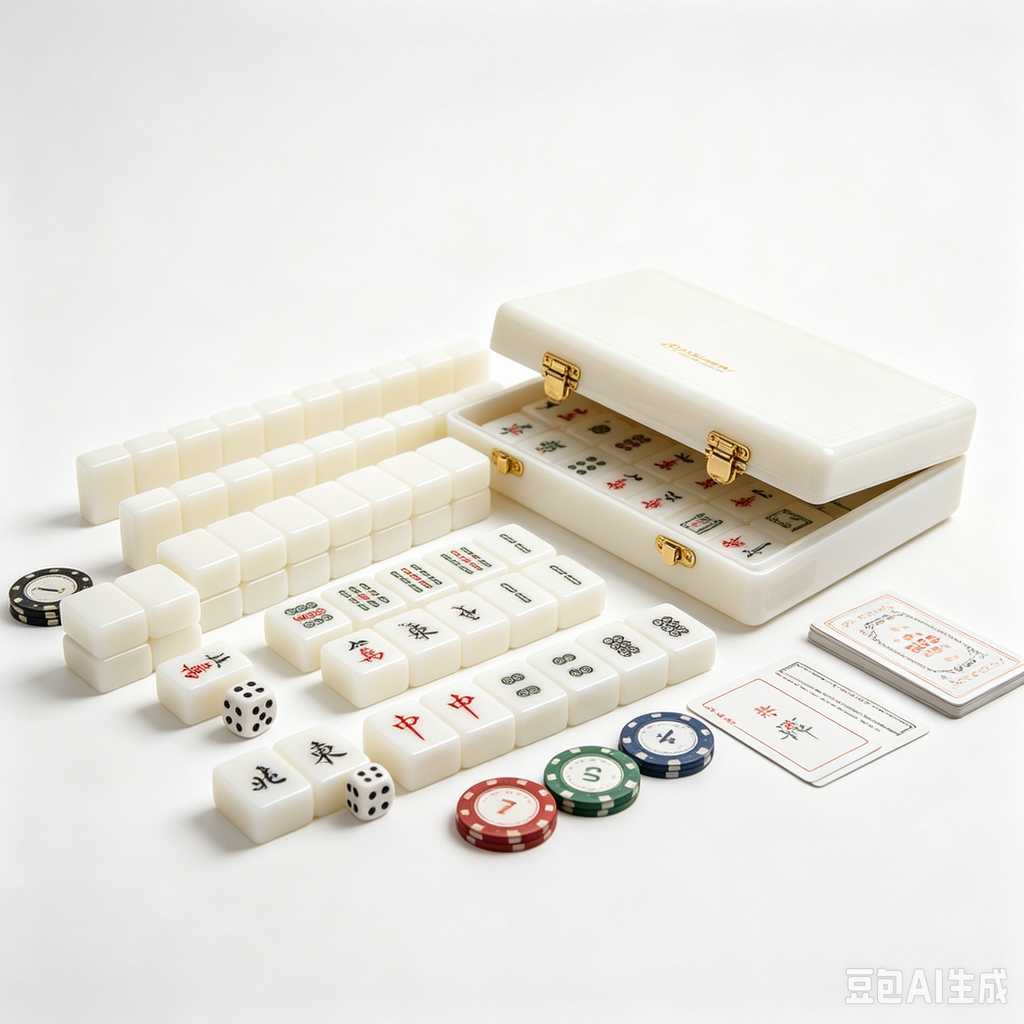 decorative text mahjong set