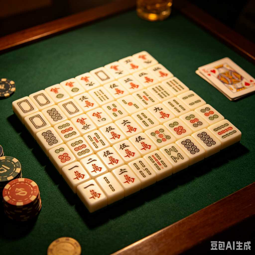 blue crystal mahjong set